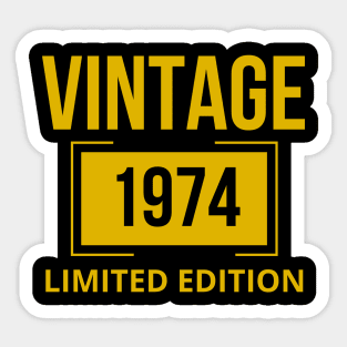 Vintage 1974 limited edition Sticker